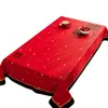 Toalha de Mesa de Centro para Casamento Vermelha Festiva Decoração de Sala de Casamento Novo Estilo Chinês Sala de Estar Impermeável e Resistente ao Calor Toalha de Mesa Dupla Felicidade