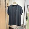 Verano 2025 Nuevo Exterior Costuras Contraste Color Ciclismo Deportes Cuello Redondo Elástico Camiseta Base Manga Corta Secado Rápido para Mujer