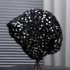 Nuevo Gorro de Punto Transpirable con Lentejuelas Elegantes para Fotografía Callejera al Aire Libre, Sencillo y Versátil, Cómodo Gorro Holgado
