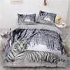 Ropa de cama 3D funda nórdica negra estampado animal Tigre exclusiva transfronteriza para AliExpress Amazon estación independiente