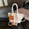 Bolso de Mano Plegado de Alta Gama de Comercio Exterior para Mujer 2025 Nuevo Versátil Casual Bolso de Hombro Cruzado Bolso Cubo para Viajes