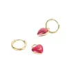 Pendientes de Corazón Rojo para Mujer de Alta Gama Lujo Ligero Pendientes Largos Otoño Invierno Pendientes Retro 2022 Nueva Tendencia Año Nuevo