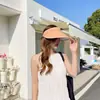 Sombrero de sol verano mujer sombrero protección solar logo personalizado sombrero de sol de copa abierta ala ancha protección UV sombrero plegable