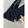 Jeans Acampanados Azul Profundo Vintage para Mujer, Estilo Verano, Aptos para Personas Petites, Súper Elegantes, Corte Holgado, No Ajustados en las Piernas, Pantalones de Campana de Largo Completo