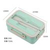 Caja bento de paja de trigo con compartimentos para horno microondas, lonchera para trabajadores de oficina, lonchera de plástico para estudiantes, lonchera con patrón impreso en forma de registro