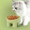 Macaroon cor elefante pé pescoço proteção tigela do gato anticolisão fácil limpeza streamline tigela do gato tigela do animal de estimação suprimentos para animais de estimação atacado