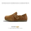 Zapatos Birkenstock de Piel Natural para Mujer 2026 Nuevos Zapatos Planos Casuales sin Cordones para Primavera y Otoño Zapatos Pequeños de Piel