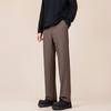 Pantalones casuales rectos ajustados de estilo coreano ligero y maduro de primavera y otoño para hombre, pantalones pequeños sencillos, pantalones casuales de aspecto ajustado para hombre.