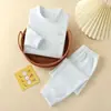 Ropa Interior Infantil Otoño e Invierno Set Antibacteriano Sin Costuras Niños y Niñas Ropa de Bebé Clase a Algodón de Color Engrosado Engrosado y Cálido
