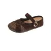 Sapatos Femininos Mary Jane Trançados Estilo Francês, Novos Sandálias Vazadas Estilo Francês de Verão 2026, Chinelos com Furos Rasos