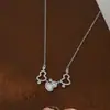 Baño de Oro Real Nuevo Estilo Chino Cadena para Clavícula Collar de Calabaza con Concha de Gama Alta para Mujer Exquisito Collar Estilo Oficina