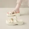 Venta Caliente Chanclas de Suela Gruesa Songgao para Mujer 2026 Nuevo Verano Uso Exterior Estilo Hada Moño Sandalias de Moda Versátiles
