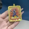 Colgante Guardián Thangka Pintado a Mano con Cinabrio Zakilam Pintado Benmingfo Efectivo Cinabrio Pintado a Mano