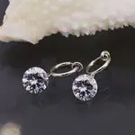新品供应11MM弹簧耳夹吊锆石耳坠 无耳洞防过敏隐形无痛耳环