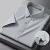 Camisa de Lino y Algodón Nueva Casual de Negocios Mezcla de Algodón y Lino Resistente al Desgaste Versátil para Hombre Manga Corta Transfronteriza En Stock