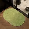 Tapete de chão absorvente para banheiro estilo francês de luxo leve, tapete antiderrapante de secagem rápida de terra de diatomáceas para entrada de banheiro, tapete para pés de vaso sanitário resistente à sujeira
