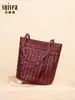 Bolso de Cubo Tejido de Gran Capacidad Clásico Minimalista Urbano Moda Elegante Correa Fina de Gama Alta Bolso de Hombro o Axila