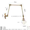 Lámpara de pared de doble sección de hierro y vidrio simple estilo americano para decoración de dormitorio, café, restaurante, Amazon