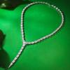 Transmisión en vivo de la nueva joyería Longlongjin S925 Yinhao con incrustaciones de diamantes en forma de serpiente, collar personalizado de alta gama, collar de cadena de clavícula femenina