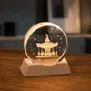 Lámpara de noche de cristal para escritorio, adorno creativo de cristal, lámpara ambiental de mesita de noche, pequeño regalo para maestros en la ocasión del inicio de clases