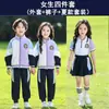 Uniformes escolares primários, conjunto esportivo de três peças para primavera e outono, uniformes de classe para crianças do primeiro ano, uniformes de jardim de infância para o outono