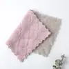 Pano de Veludo Coral Antiaderente Óleo Cozinha Absorvente Limpar Mesa Pano de Prato Toalha de Mão Esponja de Limpeza Venda Direta de Fábrica