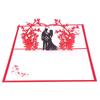 Cartão tridimensional criativo Cartão de casamento Convite de convite de casamento 3D Cartão de dia dos namorados personalizado esculpido à mão