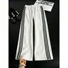 Nuevo en stock: Pantalones de hombre a rayas estilo americano, pantalones casuales versátiles de otoño con caída, pantalones deportivos de moda tendencia de lujo ligero para hombre