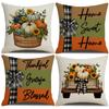 Jit Funda de Almohada Combinada de Calabaza para Festival de la Cosecha Transfronterizo Amazon Acción de Gracias Hogar Sofá Funda de Almohada Decorativa
