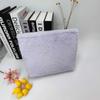 Bolsa de Cosméticos de Felpa Color Caramelo Macaron Onda de Puntos Color Capacidad Grande Viaje Bolsa de Almacenamiento de Cosméticos Bolso de Mujer