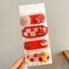 Accesorios Rojos para el Cabello para Niñas durante el Año Nuevo Chino, Pinzas para el Cabello para Niños, Pinzas para Flequillo, Pasadores para Niñas Pequeñas, Pinzas para el Cabello de Año Nuevo para Bebés