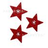Serie navideña roja, productos de madera, colgante navideño de madera de bricolaje, paquete de 10 con 10 cuerdas de cáñamo.