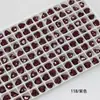 Dongzhou Pêssego Coração Arte de Unha Diamante Ponta Inferior Diamante de Vidro Brincos Colar Acessórios de Joia Explosão de Amor Diamante de Unha Atacado