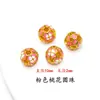 Cobre Puro Cloisonné Esmalte Agujero Pasante Incrustado Hueco Cuentas Sueltas DIY Pulsera Creativa Cultural Pulsera Joyería para Ropa Accesorios