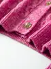 Nuevo Otoño/Invierno 2026 Cardigan de Punto Grueso 100% Cachemir Cuello Redondo Manga Larga para Mujer Patrón Retorcido Suéter de Cachemir de Puntos Coloridos