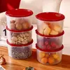Caja Redonda de Grado Alimenticio para Conservación de Frutas en Refrigerador Caja de Almacenamiento de Cocina Caja Sellada para Almacenamiento de Alimentos Caja para Congelar Carne Congelada