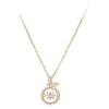 Collar Inteligente Avanzado Sense Hollow Mariposa Chapado en Oro Real Zirconia Microincrustada Cadena Elegante para Clavícula Cadena de Collar para Mujeres