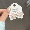 Pendientes de Flor de Cerezo Rosa Estilo Francés con un Ambiente Suave, Súper de Hada y Dulces, Versátiles y Únicos, Pendientes Elegantes y Exquisitos