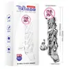 Dragão Voador Lobo de Cristal Dente de Lobo Manga Elefante Voador Controle Remoto Sem Fio Manga Vestível Extensor Peniano Manga Vibratória Brinquedo Sexual Adulto