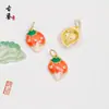 Pingente de Zircônia Microincrustada Gota de Óleo para Mulheres, Pingente de Colar de Morango Estilo Ins Mais Vendido, Fresco de Verão e Sensação de Alto Padrão