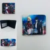 Periférico de Anime I Actualicé la Cartera Corta Solo Monstruo No. Billetera Monedero Plegable a la Mitad de Cuero PU con Estampado de 8 Colores