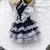 Roupas para Cachorro Transfronteiriças, Estilos Finos de Primavera e Verão, Vestidos de Princesa para Gatos, Vestidos de Renda Preta, Pequenos Animais de Estimação Feitos à Mão para Cães, Atacado