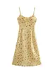 Comercio Exterior Transfronterizo Verano 2026 Más Vendido Fresco y Dulce Estilo Floral Francés Ceñidor de Cintura Adelgazante Estilo Suave Vestido con Tirantes Finos
