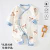 Mameluco de Algodón Puro para Bebé de Primavera Mono para Bebé Ropa para Recién Nacidos de Manga Larga Estilo Monje para Niños Venta al por Mayor de una Pieza