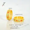 El Mismo Estilo que el Anillo de Filigrana Hueca con Esmalte Dorado Arena de la Tienda Dorada Puzuo, Anillo Vintage de Lujo Ligero para Dedo Índice de Alta Gama para Mujeres