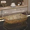 Nuevo Set de Bandeja de Preparación para Lavabo Refrigerado Plato para Pastel de Postre Fruta Congelada Sushi Sashimi Lavabo Transparente con Tapa