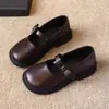 BabeYou 2024 Primavera e Outono Novos Sapatos de Couro de Princesa para Meninas Sapatos Individuais Infantis Sapatos de Couro Branco para Meninas Estilo Britânico
