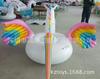 Pvc 250cm Inflável Pégaso Colorido Cavalo Arco-Íris Pégaso Arco-Íris Cavalo Voador Montaria Boia Cama Flutuante