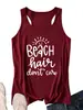Cabello de Playa No Amazon Ebay Sitio Independiente Moda Casual Camiseta sin Mangas de Verano para Mujer Comercio Exterior