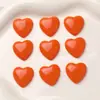Fresco de Verano Naranja Naranja Hielo Corazón de Durazno Agrietado Corazón Parche de Resina Aretes DIY Aretes para Mujer Accesorios de Flor para Zapatos
